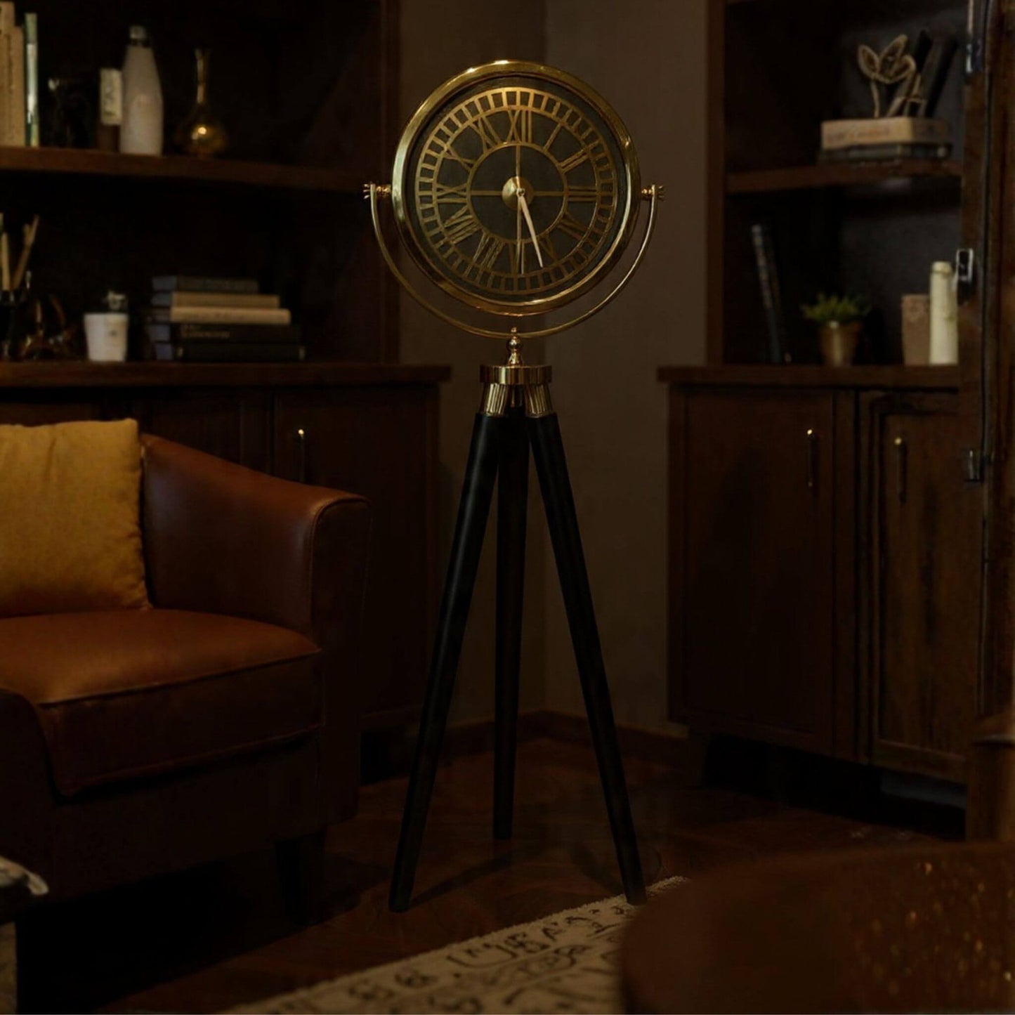 Casa Da Noir Atlas büyük kadranlı ayaklı saat ile modern yaşam alanları
