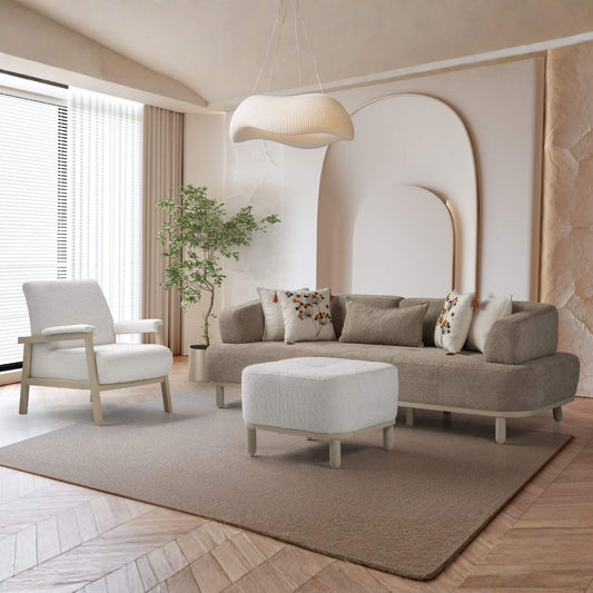 Nora Modern Salon Koltuk Takımı – Soft Minimal Konfor & Lüks Tasarım | Casa Da Noir