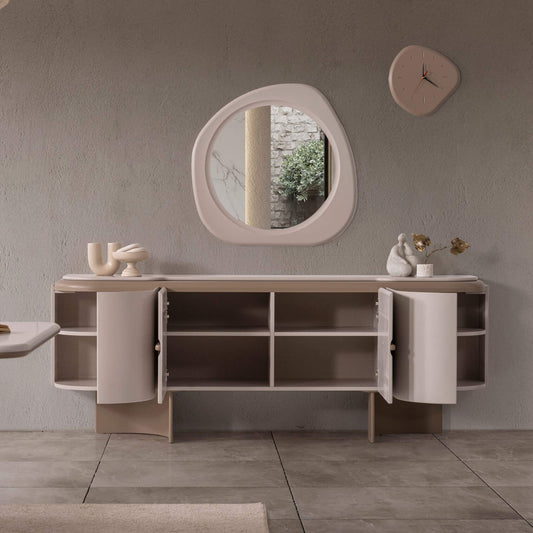 Casa Da Noir Opera MDF konsol ve oval ayna tasarımı