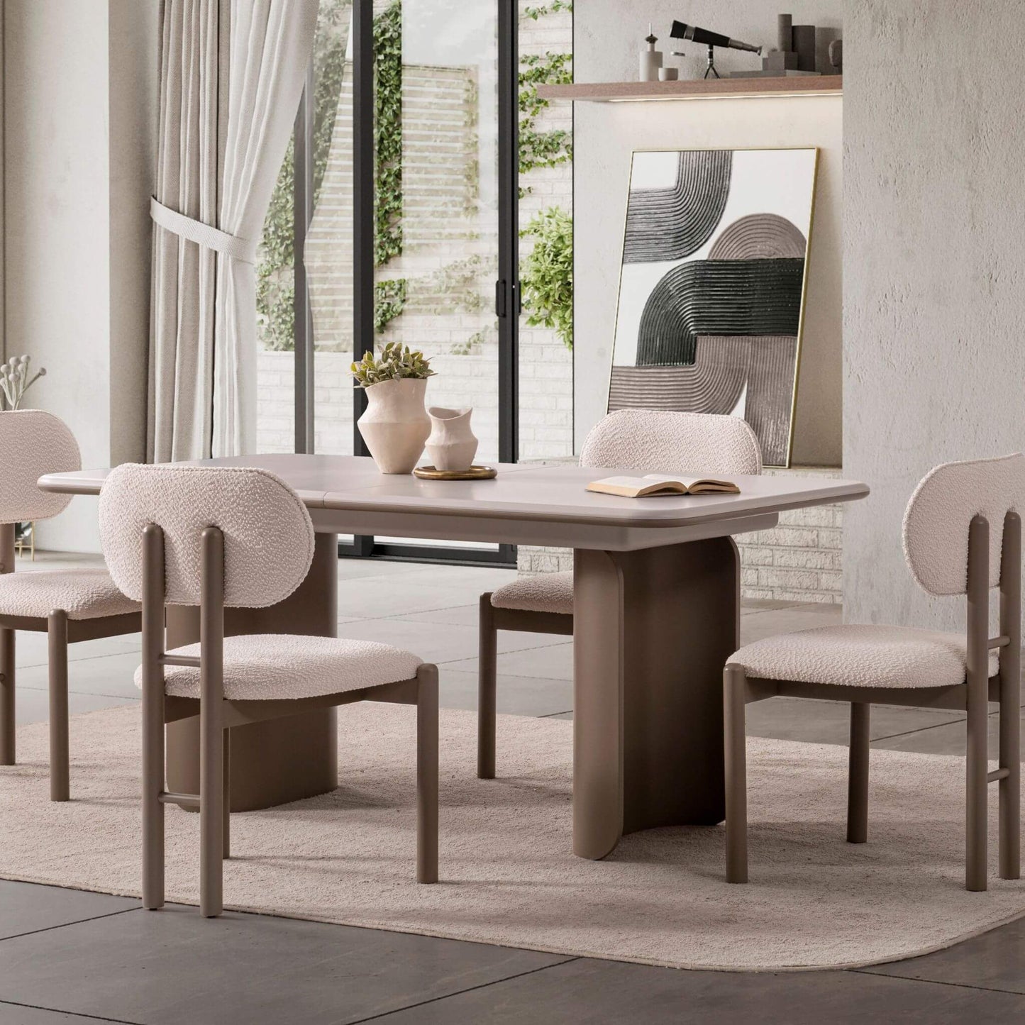 Casa Da Noir Opera yemek odası takımı şık ve minimal tasarım yemek masası ve sandalye