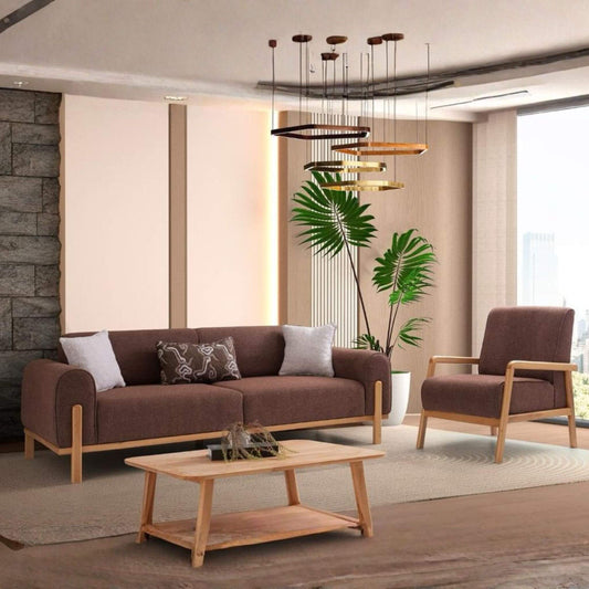 Minimal çizgilere sahip Fiona kanepe ve berjer modeli