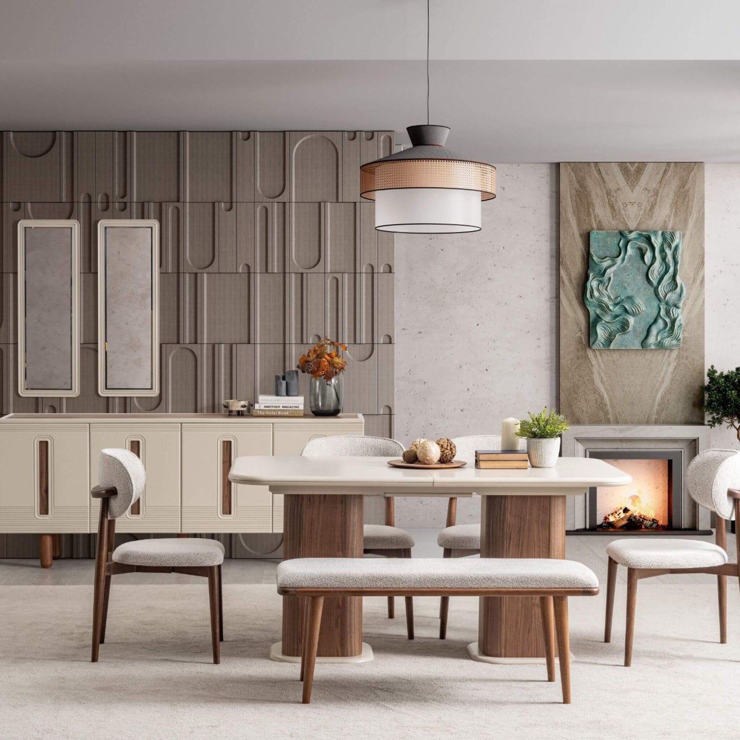 Asya yemek masası 170–205 cm açılır mekanizma