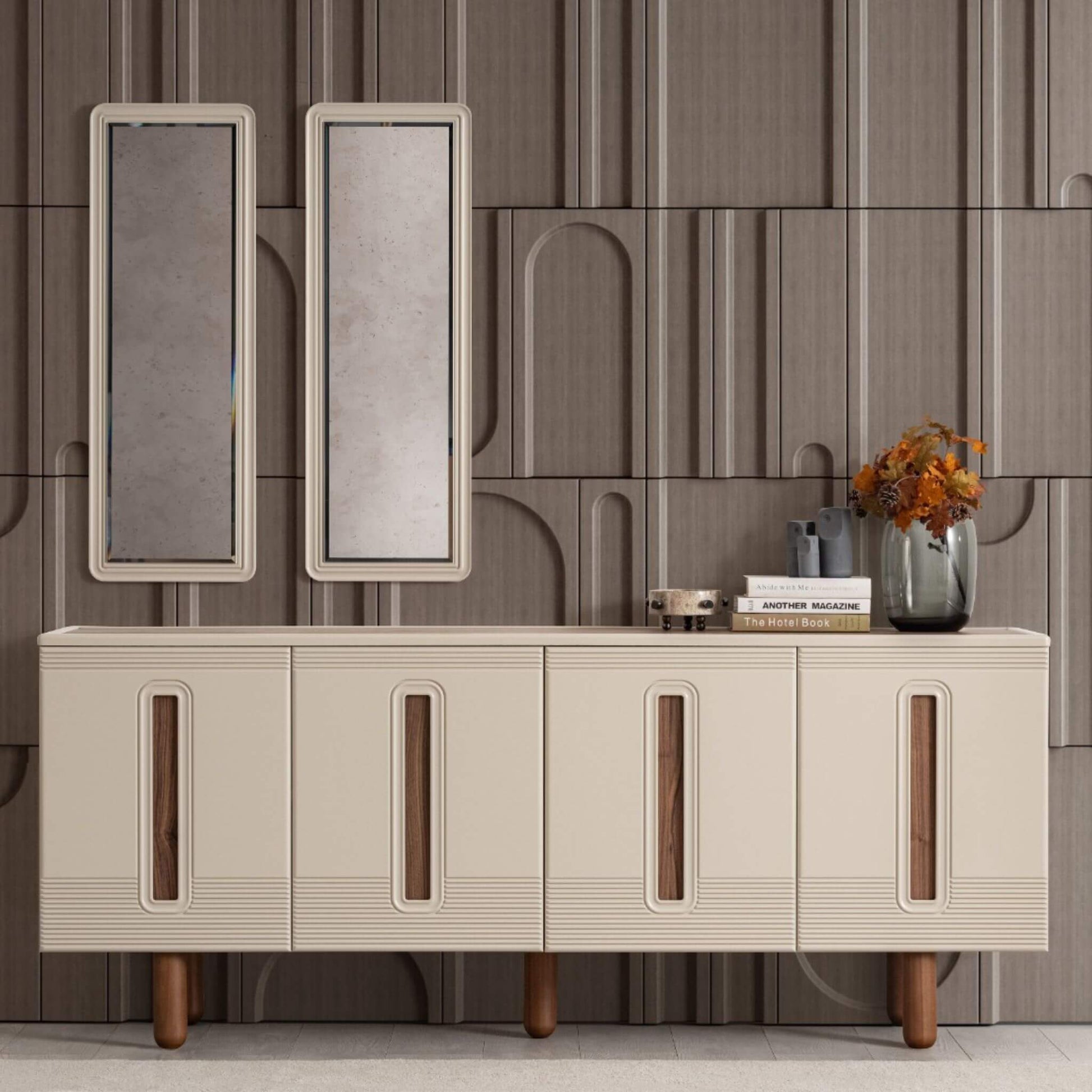 Casa Da Noir Asya aynalı modern konsol ön görünüm