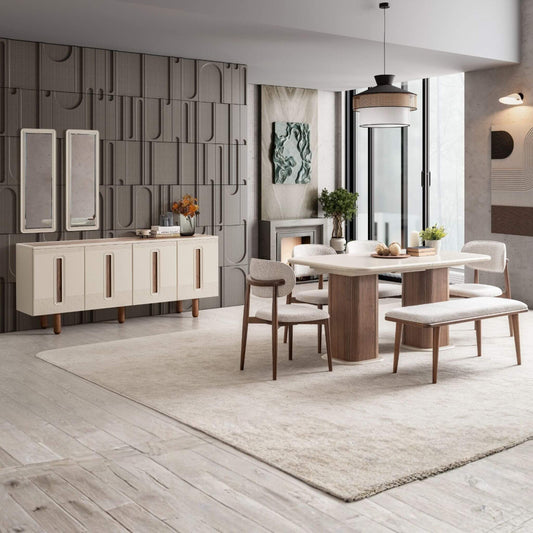 Asya lüks MDF konsol ve dikey ayna tasarımı