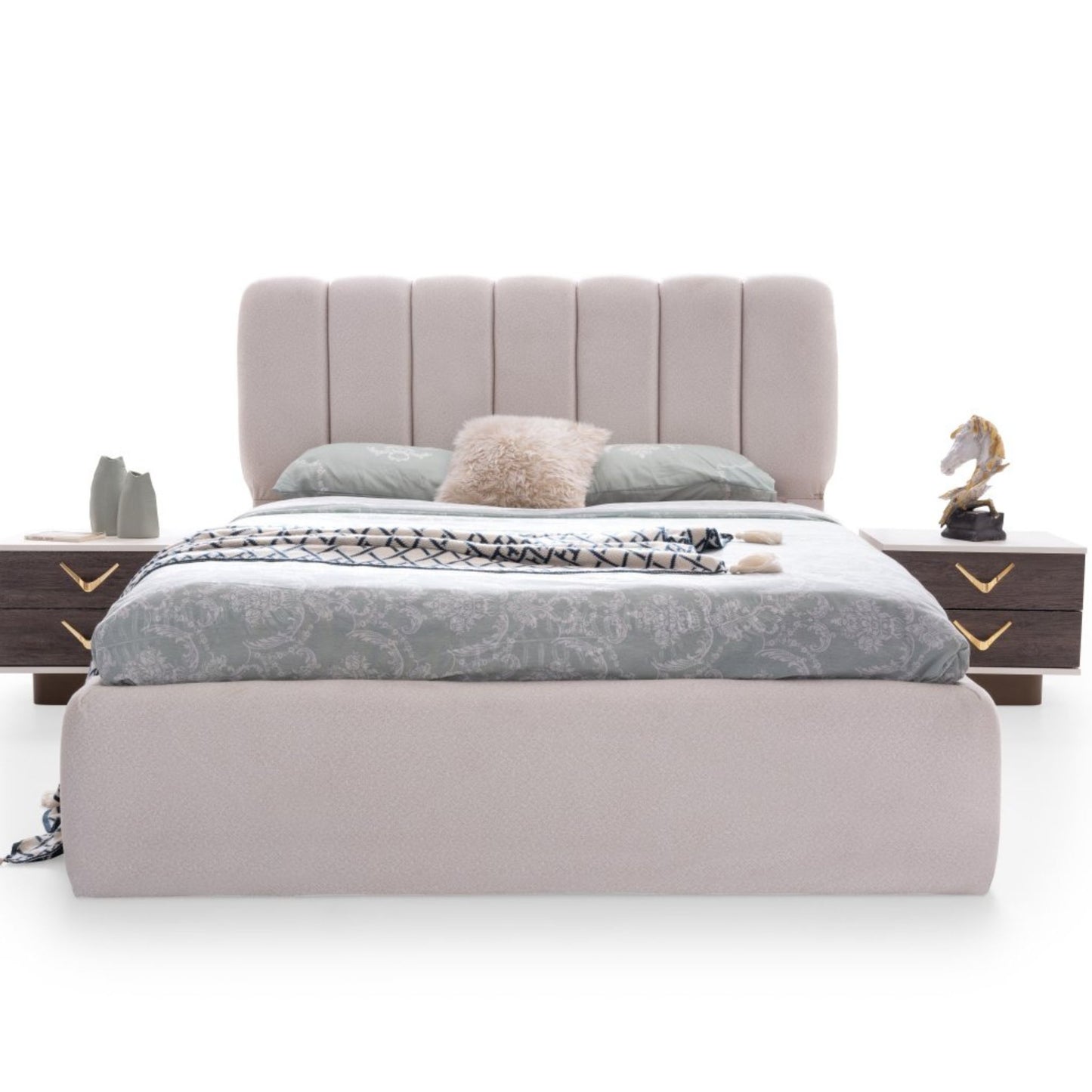 Berceste Yatak Odası Takımı – Modern Kontrast ve Lüks Detayların Şık Buluşması