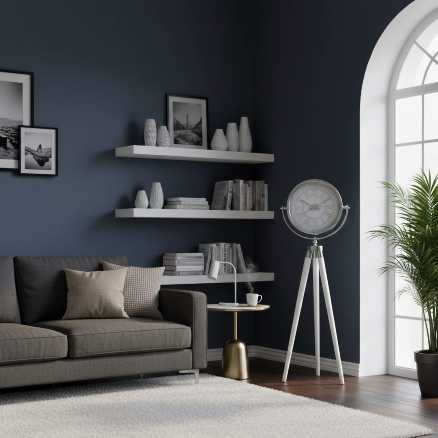 Salon ve ofis için modern tripod dekoratif saat modeli