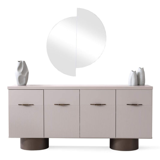 Casa Da Noir Defne yemek odası takımı – modern açılır masa ve MDF konsol