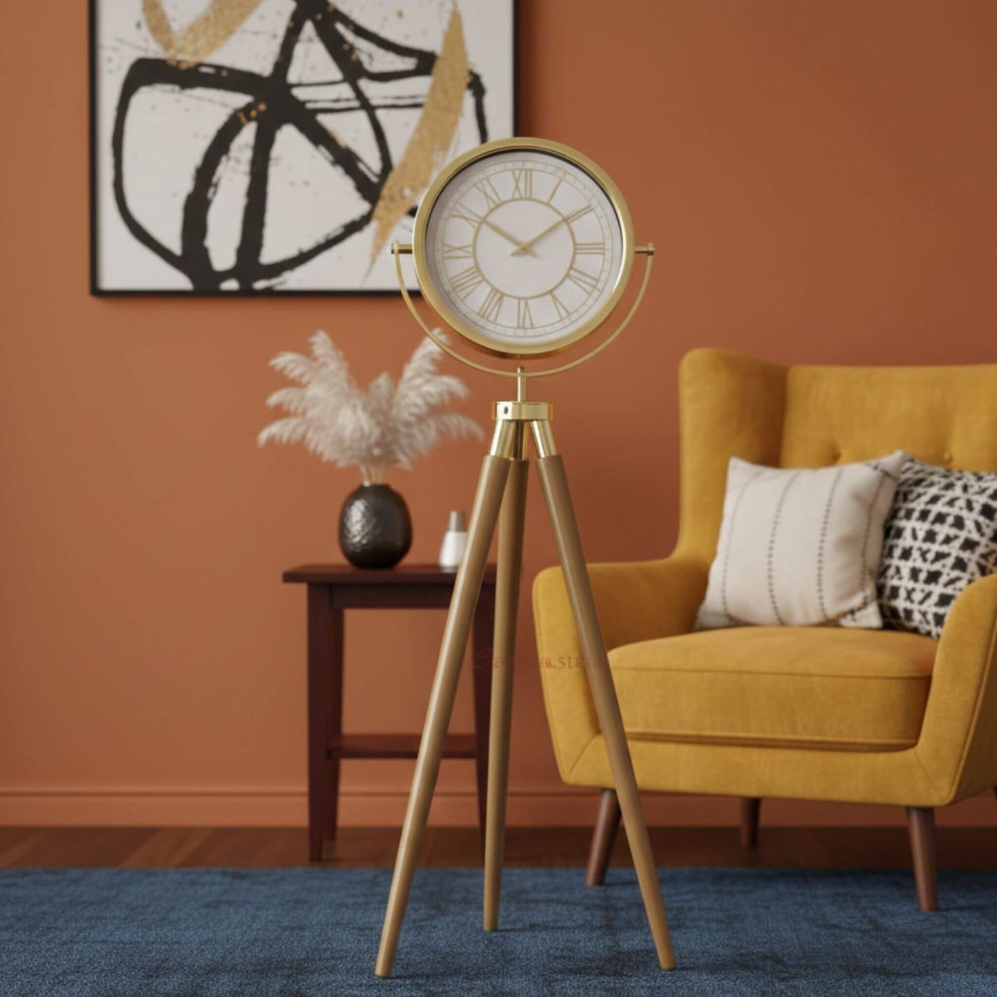 145 cm yüksekliğinde modern ayaklı yer saati