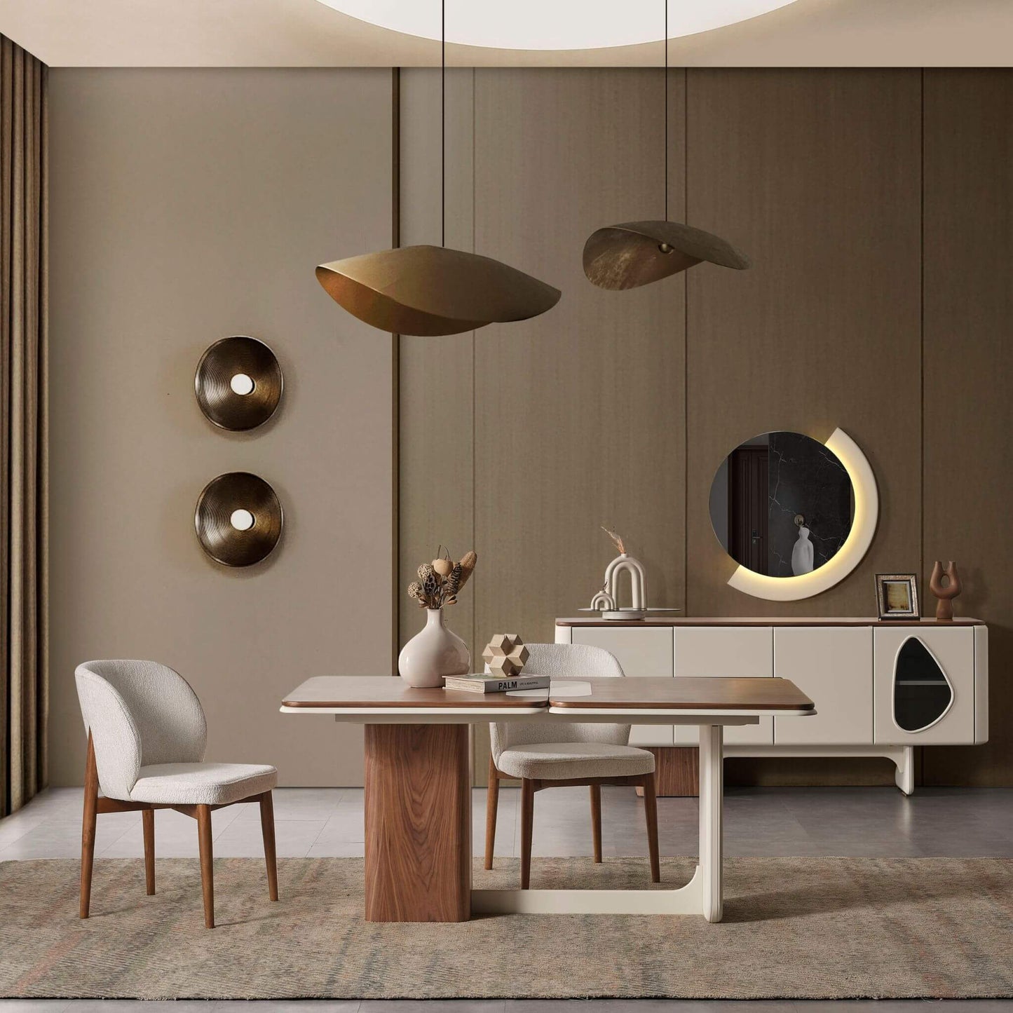 Casa Da Noir Enna Ekru lake boyalı yemek takımı