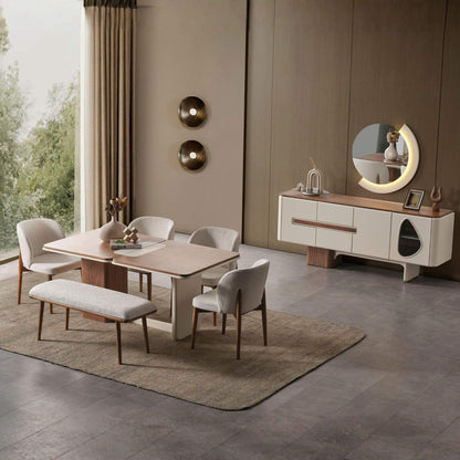 Enna Ekru 170–205 cm açılır yemek masası