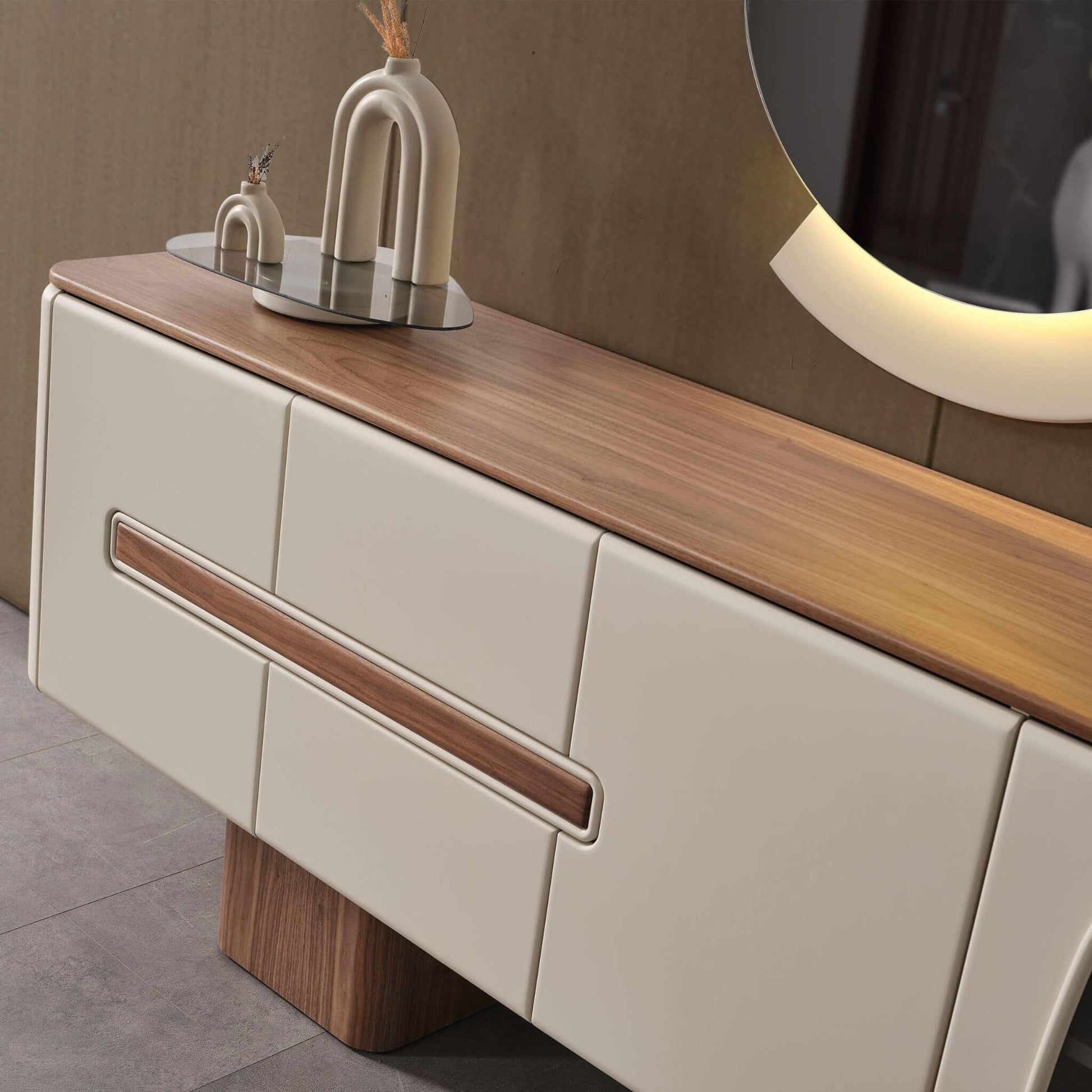 Casa Da Noir Enna Ekru Aynalı Konsol 