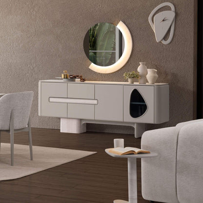 Enna aynalı lüks konsol iç mekân yerleşimi