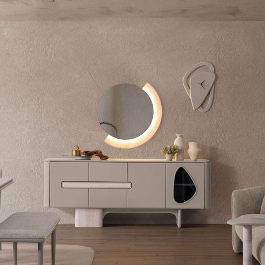 Casa Da Noir Enna aynalı modern konsol ön görünüm