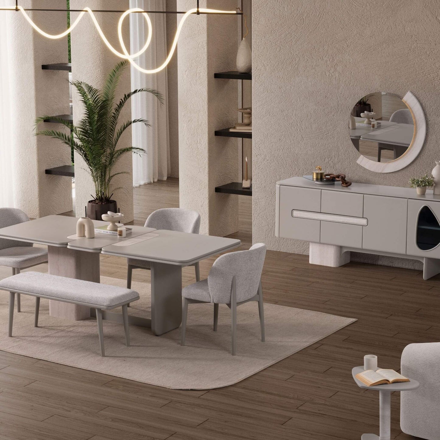 Casa Da Noir Enna lake boyalı modern yemek takımı