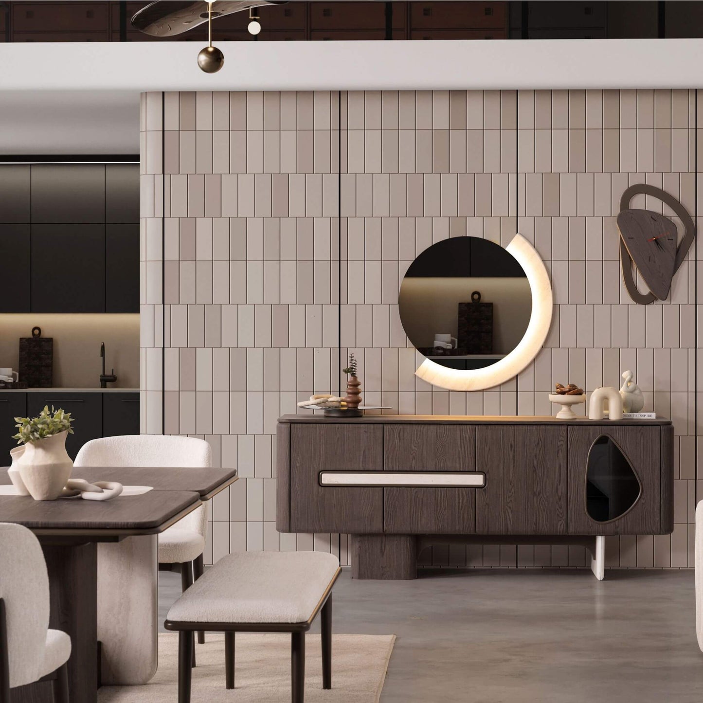 Enna Plus modern yemek odası takımı Casa Da Noir