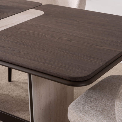 Casa Da Noir Enna Plus lake boyalı yemek odası takımı