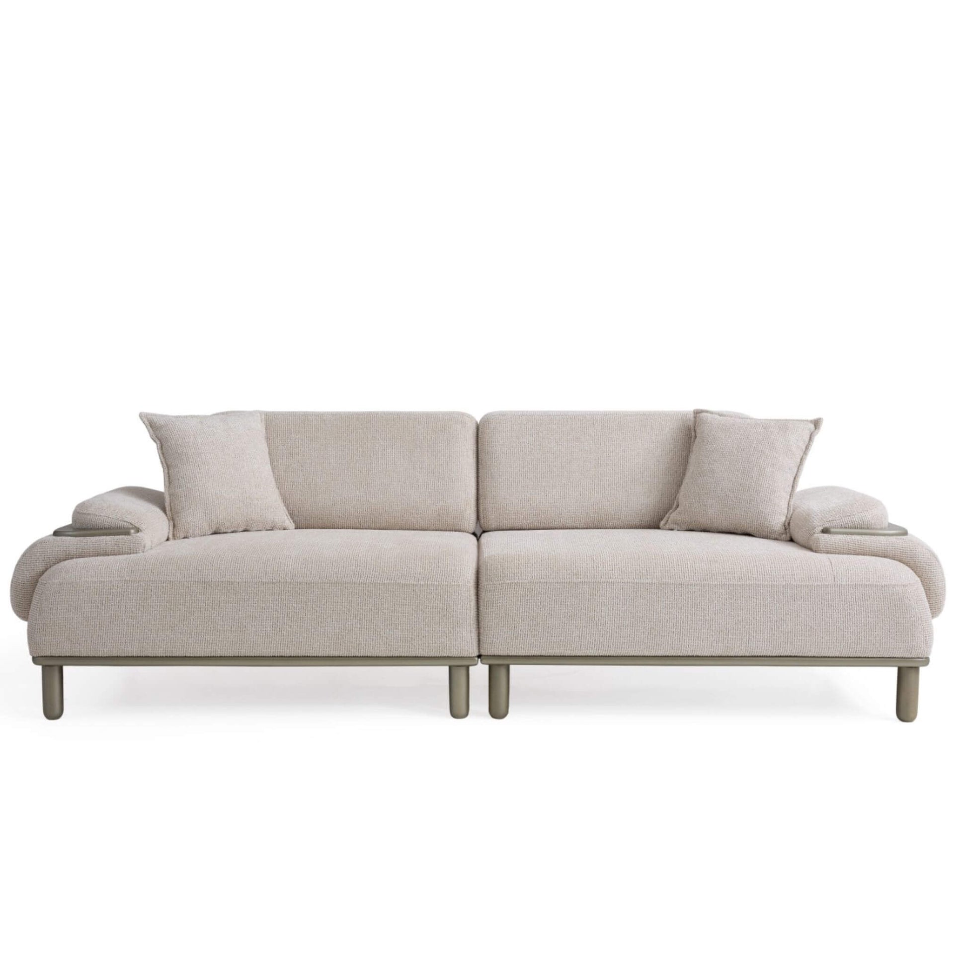 Minimal tasarımlı İnci koltuk takımı salon dekorasyonu