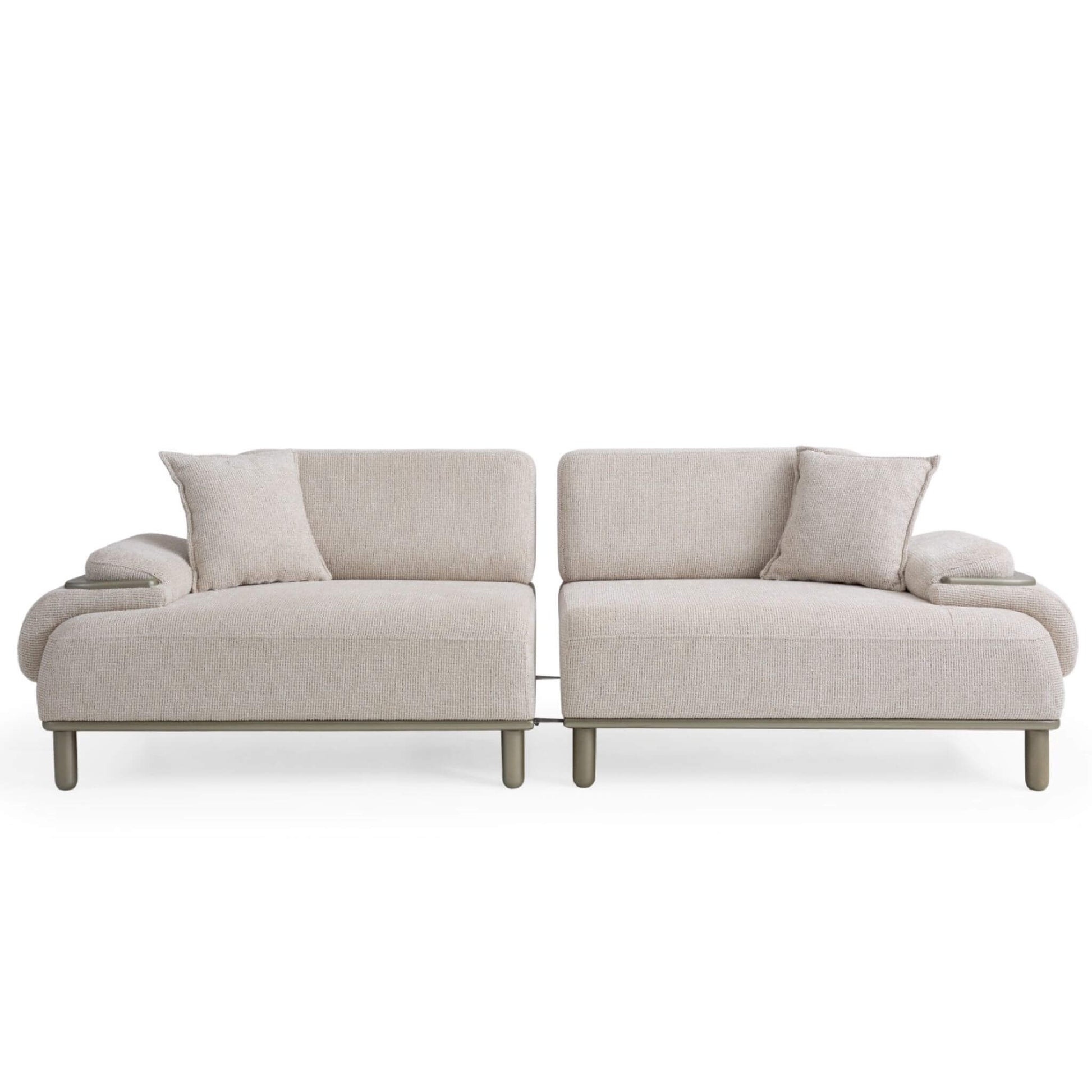 Minimal tasarımlı İnci koltuk takımı salon dekorasyonu