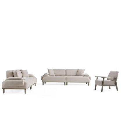 Leke tutmaz kumaşlı İnci koltuk takımı yakın plan görünüm