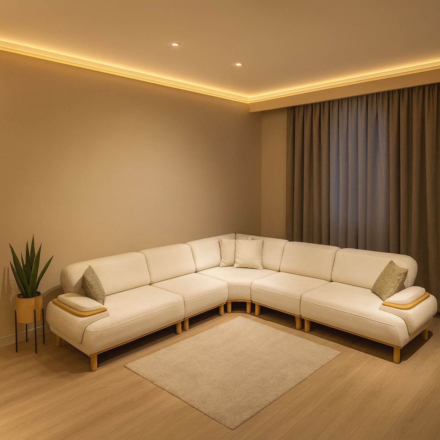 Casa Da Noir İnci modern Köşe koltuk takımı