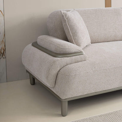 Leke tutmaz kumaşlı İnci koltuk takımı yakın plan görünüm