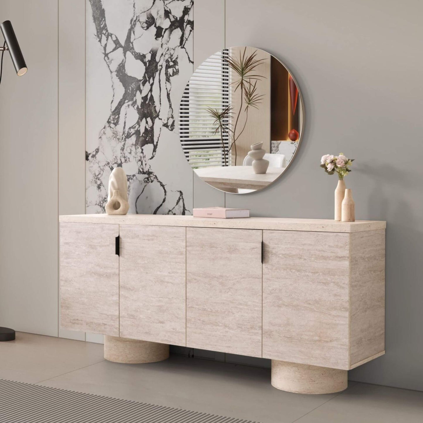 Konçerto yemek odası takımı – modern açılır masa ve konsol tasarımı