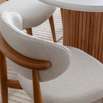 Lüks MDF Lotus yemek masası ve sandalyesi