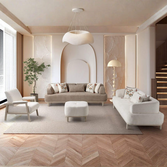 Nora Modern Salon Koltuk Takımı – Soft Minimal Konfor & Lüks Tasarım | Casa Da Noir