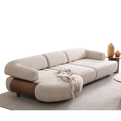 Opera Modüler Yarı Köşe Koltuk Takımı – Dinlenme Alanlı Kanepe & Berjer Seti