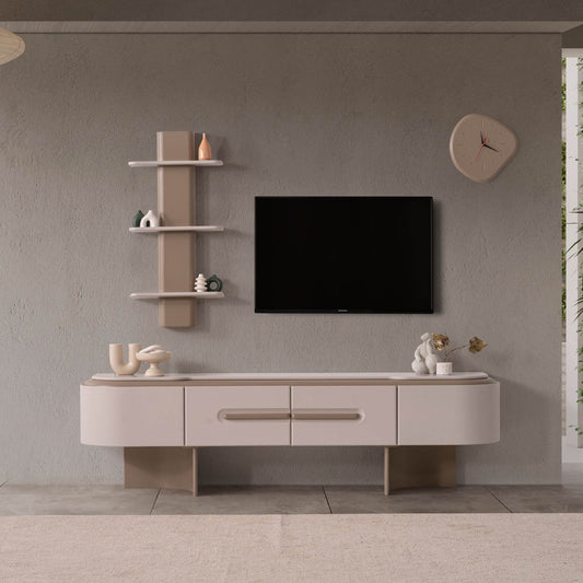 Opera modern TV ünitesi salon dekorasyonu