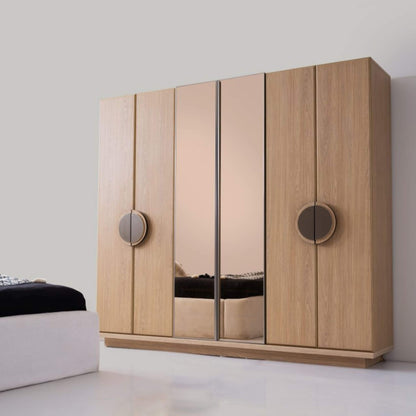 Pegasus Yatak Odası Takımı – Doğal Meşe Dokusu ve Yuvarlak Formların Modern Yorumu