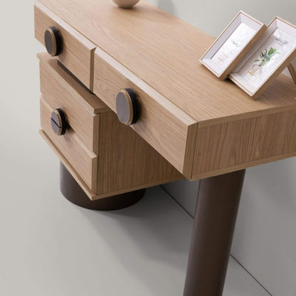 Pegasus Yatak Odası Takımı – Doğal Meşe Dokusu ve Yuvarlak Formların Modern Yorumu