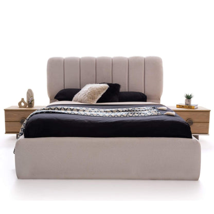 Pegasus Yatak Odası Takımı – Doğal Meşe Dokusu ve Yuvarlak Formların Modern Yorumu