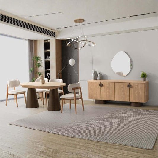 Casa Da Noir Pegasus yemek odası takımı, açılır masa ve MDF konsol ile modern tasarım kombinasyonu.