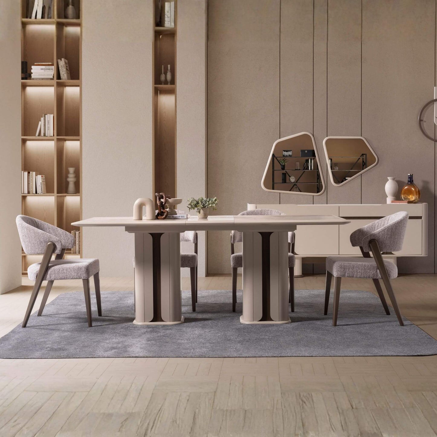 Casa Da Noir Petra açılır yemek masası ve konsol