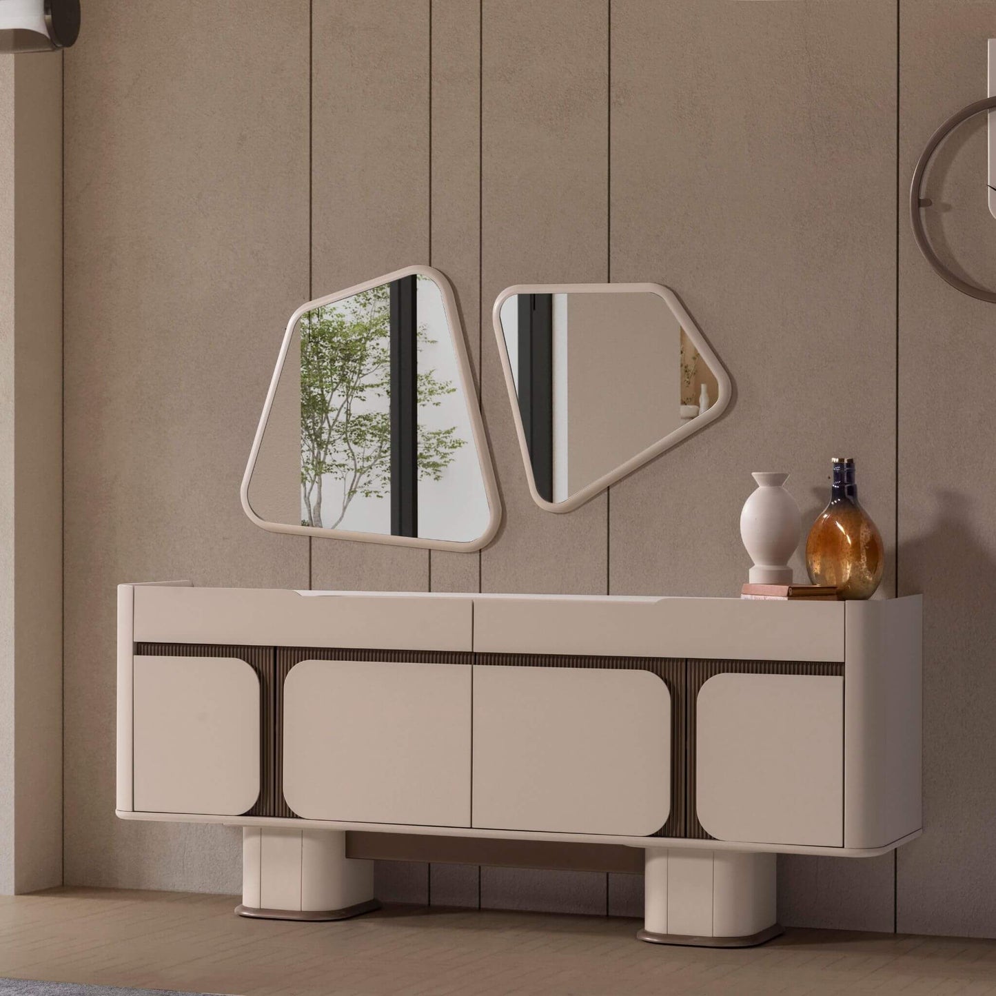 Modern Petra yemek odası takımı konsol ve aynalar