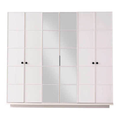 Piano Yatak Odası Takımı – Modern Beyaz Minimalizm ve Zarif Geometrik Çizgiler