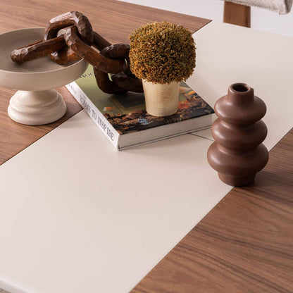 Salda serisi mimari ayaklı yemek masası açık kullanım hali