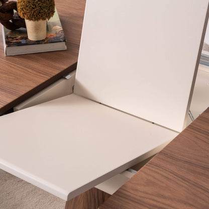 Salda serisi mimari ayaklı yemek masası açık kullanım hali