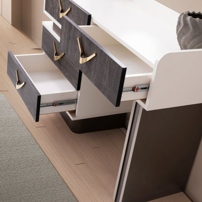 Berceste Yatak Odası Takımı – Modern Kontrast ve Lüks Detayların Şık Buluşması