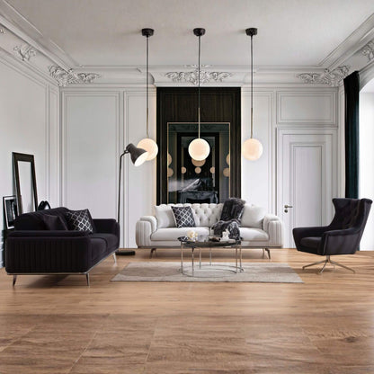Vesper Koltuk Takımı, modern oturma odası dekorasyonu için tasarlanmış lüks bir oturma grubu. Casa Da Noir imzasıyla konfor ve şıklığı birleştirir.